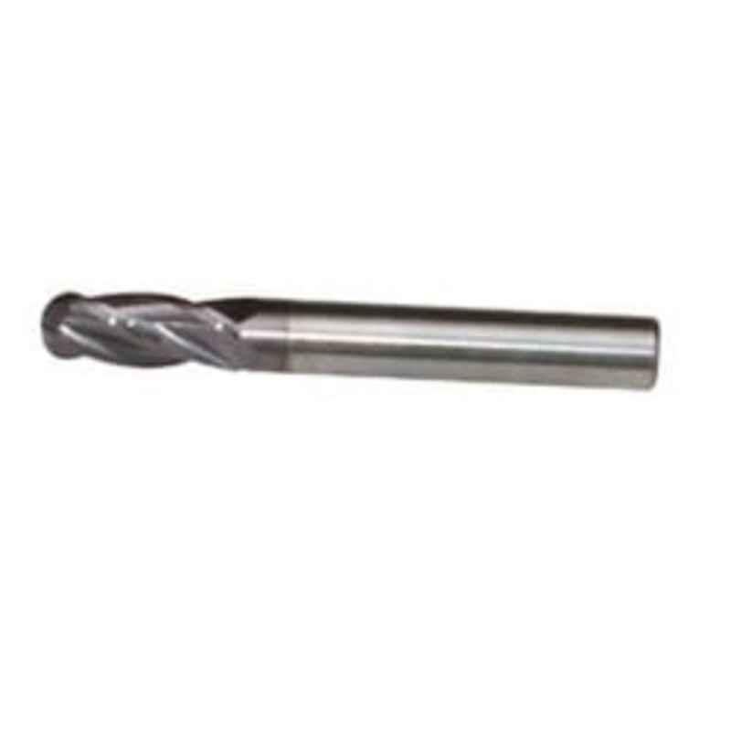 Totem F150 8mm 2 Flute Uncoated Ball Nose Solid Carbide End Mill, FBK0500303, Overall Length: 64 mm