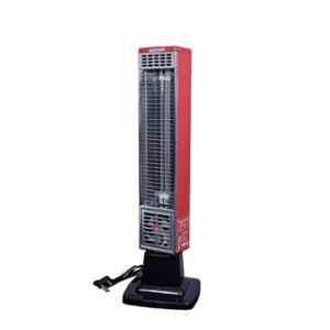 BEXCO Unikon 1500W Corded Electric Red Heat Pillar Room Fan Heater