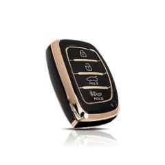 Flymaster Thermoplastic Polyurethane Black TPU Car Key Cover, BLACK-TPURKE-16
