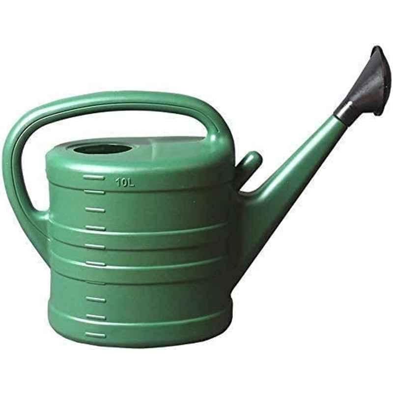 Abbasali 10L Green Watering Can for Indoor, Outdoor & Garden