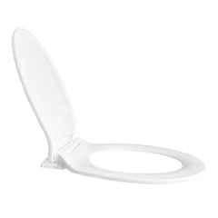Happy Homes 43x36cm Plastic White Round Commode Seat Cover with Soft Close Mechanism