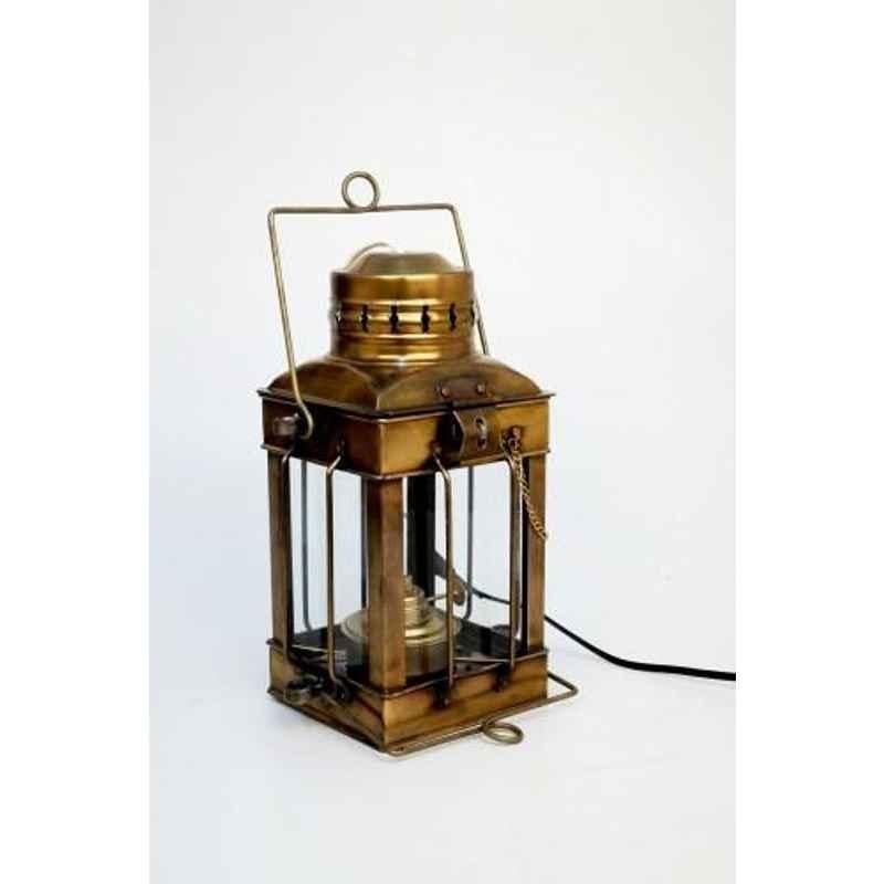 Tucasa Vintage Table Lamp with Antique Brass Shade, AT-01
