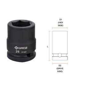 Groz 19mm 3/4 inch Drive Hex Impact Socket, ISKT/H/3-4/19