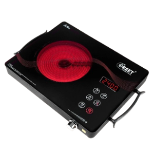 WeGREET IFC444 2400W Black Touch Panel Infrared Induction Cooktop with Push Button, Jog Dial, Timer Function & 1 Year Warranty