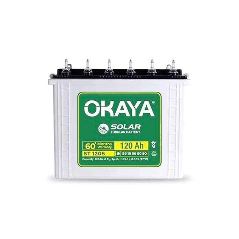 Okaya 120Ah 12V Tubular Solar Battery, ST 120 S (TT) 60M