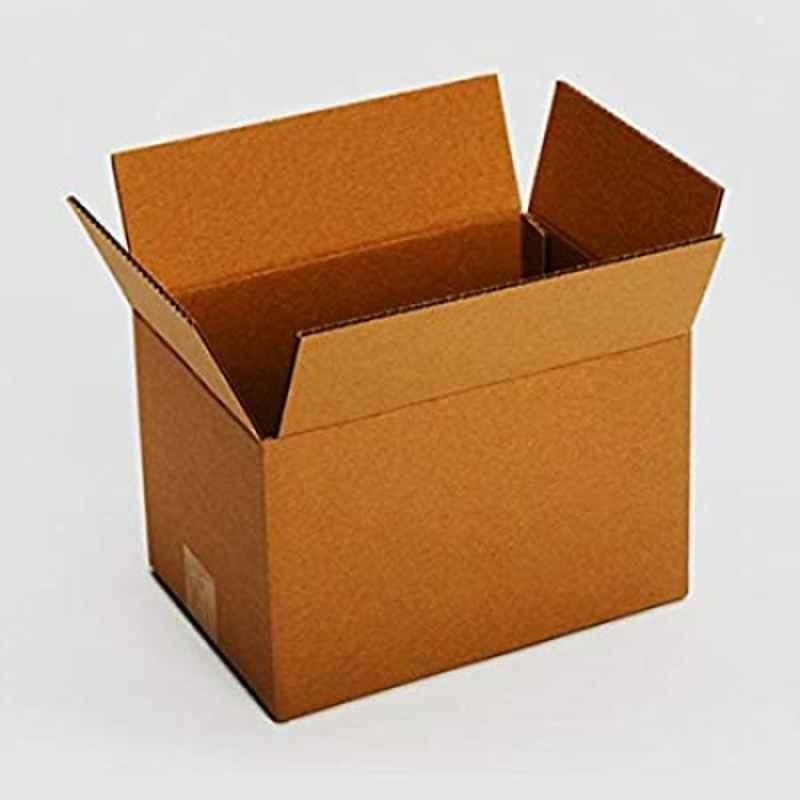 MM WILL CARE 12x20x10cm 5 Ply Brown Paper Corrugated Square Box, MMWILL1265, (Pack of 25)