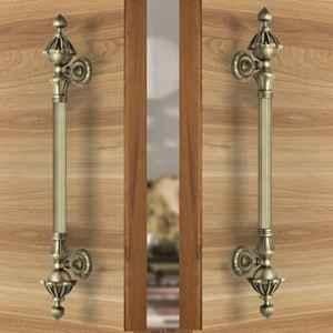 Plantex 18 inch Aluminium & Zinc Brass Antique Door Pull Handle, S-136 (Pack of 2)