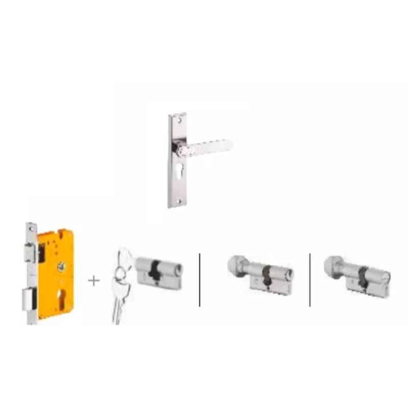Dorset Deolo HL DEO 8 inch Zinc PT Finish Lock Set with Knob & 60mm Key Cylinder (Pack of 2)