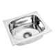 Renvox 18x16x9cm Stainless Steel Glossy Finish Kitchen Sink with Coupling & Pipe