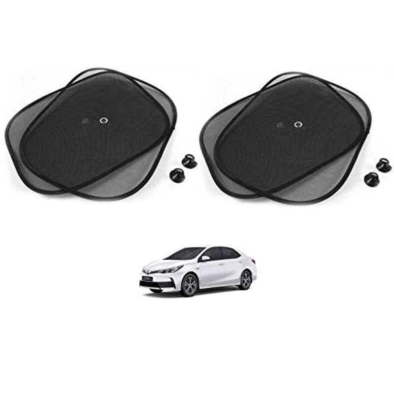 Kozdiko 4 Pcs Black Chipokoo Car Window Sunshade Curtain Set for Toyota Corolla Altis, koz_79082