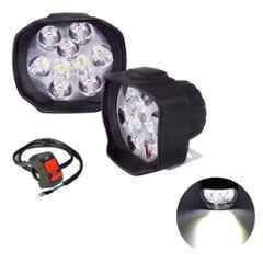 AllExtreme EX9FLS2 15W Shilan 9 LED White Spot Beam Waterproof Fog Light Pod with Handlebar Switch Set