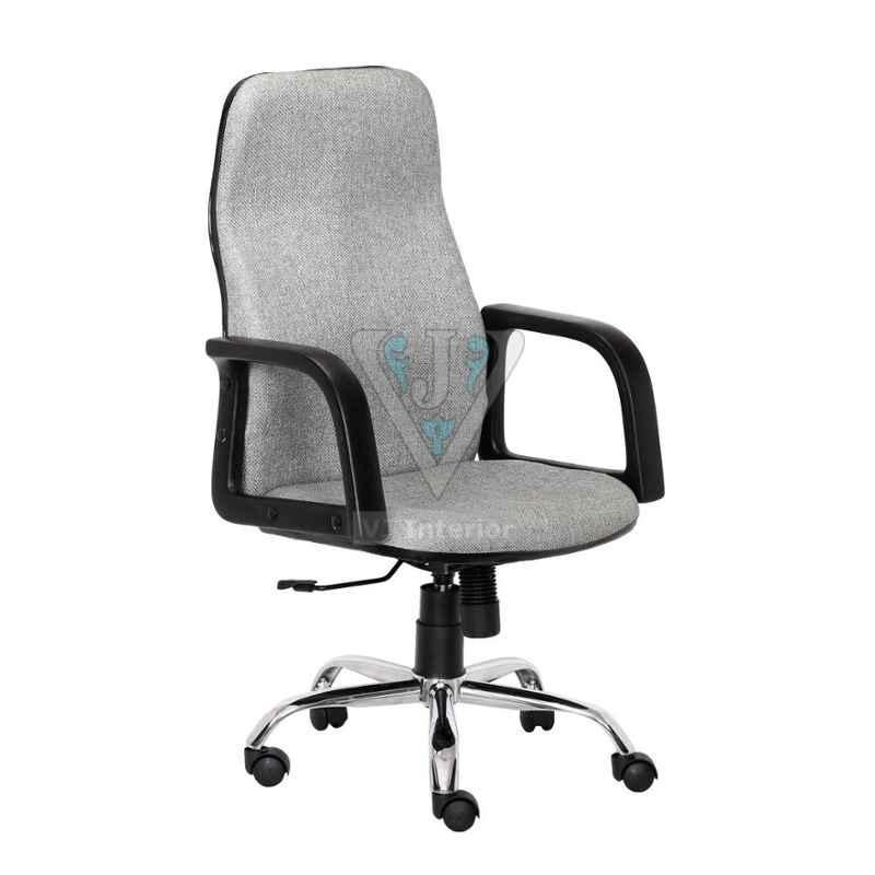 VJ Interior 18 inch Light Gray Padded Fabric Executive Chair, VJ-1038