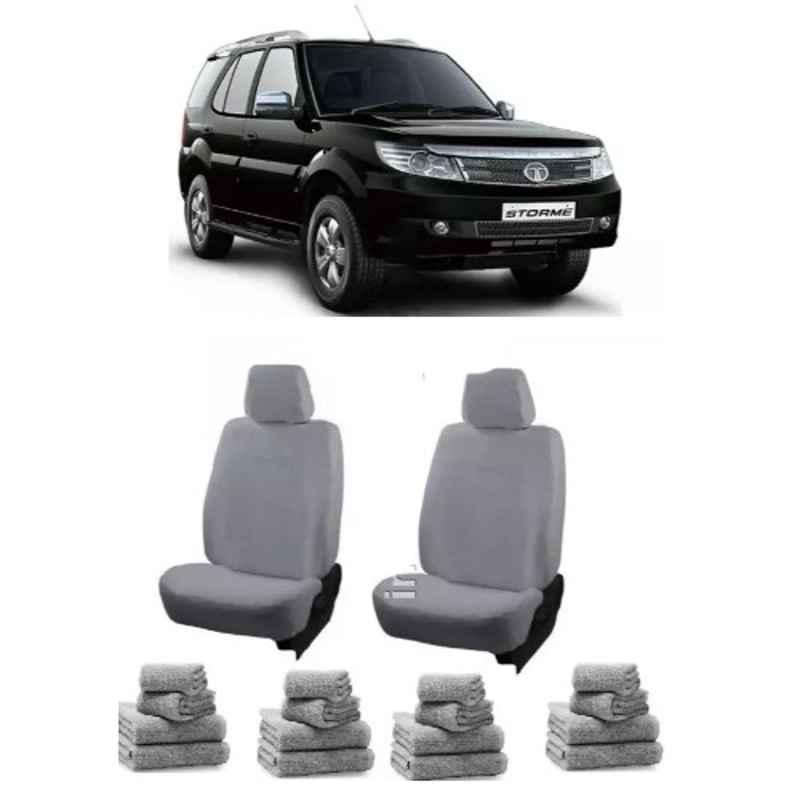 Oscar Grey Aut-Sn-4424 Towel 1 Pcs\\Set Tata Safari Car Seat Cover
