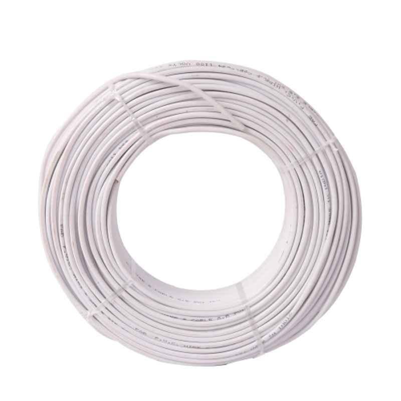 Fabgold 0.75 Sqmm White FR PVC Multi Strand Electrical Wire, FABGOLD6, Length: 90m-picture-21