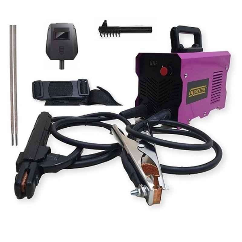 Cheston ARC-200A Purple Inverter Welding Machine Set with Cable Set, Welding Goggles, Welding Gloves & Welding Rods