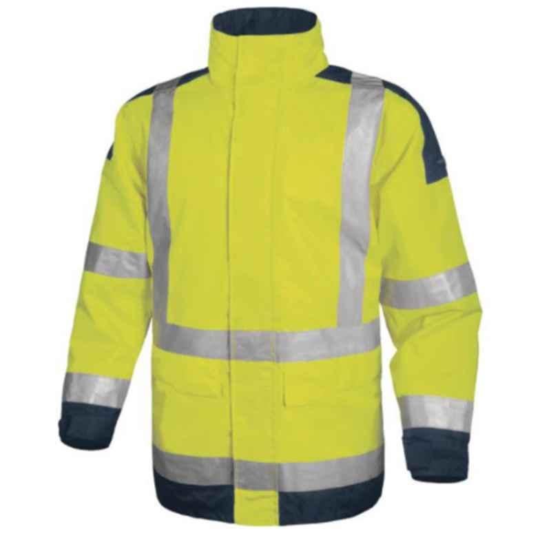 Deltaplus Easyview Oxford Polyester Flor Green VE Rain Parka Jacket, Size: M