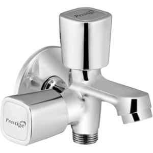 Prestige DIXY Brass Chrome Finish 2 Way Bib Cock with Wall Flange