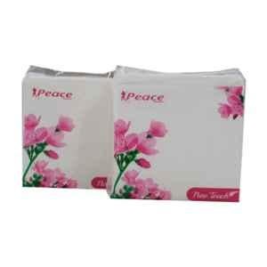 Peace 50 Pulls 1 Ply 30x30cm Pure Touch Napkin Virgin Tissues Box (Pack of 4)