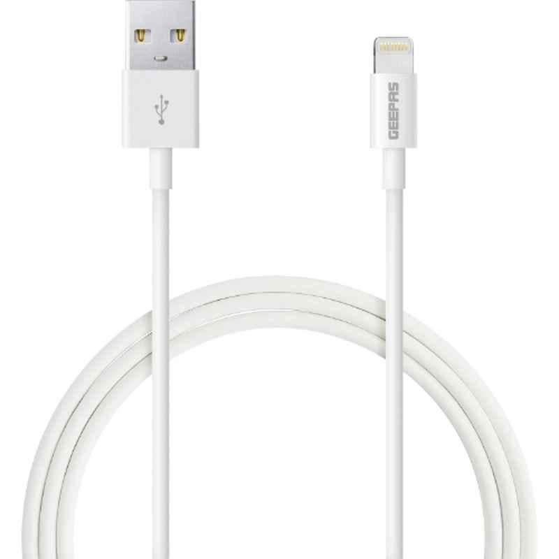 Geepas 5V 1m White USB Fast Charging Cable, GC1951