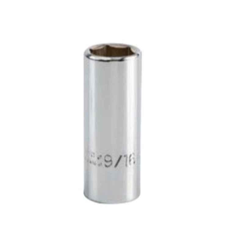 Proto 7/16 inch 6 Point Full Polish 3/8 inch Drive Deep Socket, J5014H