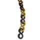 Ladwa 10m Plastic Yellow & Black S Hook Type Safety Barrier Cone Chain, LDW-10MTR-PLASTICHAIN-Y&B