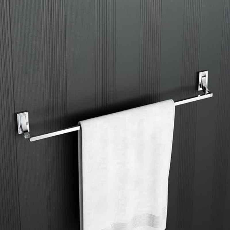 Plantex Towel Rod for Bathroom/Pure Brass Towel Hanger/24in Towel Holder/Bathroom Accessories APS-RTO-01, Chrome