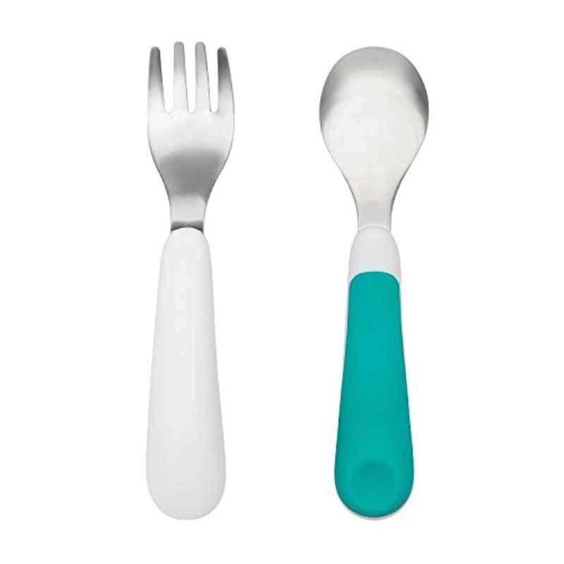 OXO 2Pcs Tot Teal Fork & Spoon Set, 61132200