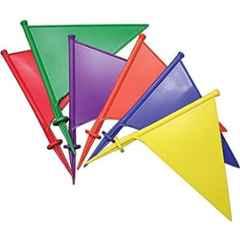 GLS Plastic Assorted Flag Marker for Field Agility Training Aids (Pack of 10)