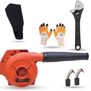 Hillgrove 800W Plastic Red Electric Air Blower with Carbon Brushes, Gloves & 8 inch Adjustable Wrench, HGCM1137