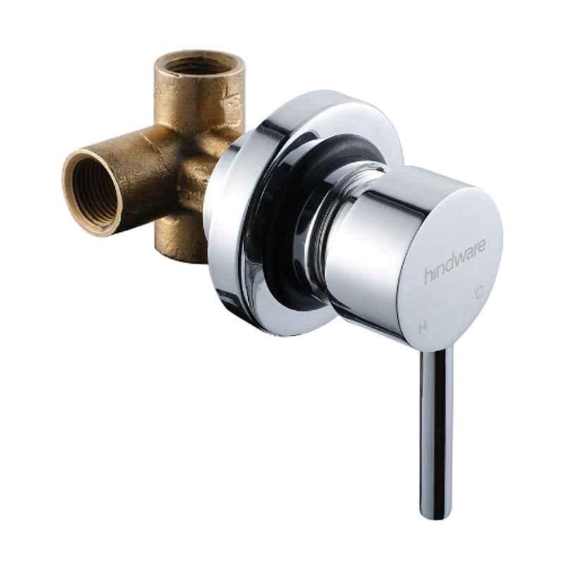 Hindware Flora Brass Chrome Finish Single Lever Exposed Parts of 3 Inlet Diverter, F280042CP