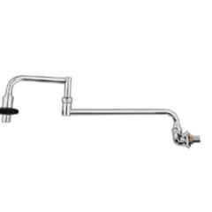 Zephyr Brass & Zinc Alloy Black Wall Mounted Retractable Kitchen Faucet with Pot Filler, ZPRFW-F2