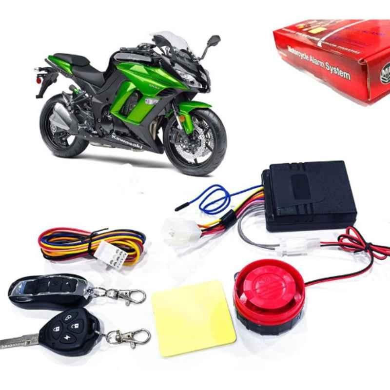 Auto Pearl 12V Black Two-Way Anti Theft Motorcycle Alarm Kit with 2 Pcs Remote for Ninja 1000