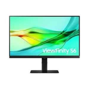 Samsung View Finity S6 24 inch QHD IPS Panel Black LED Monitor with 100Hz Refresh Rate & USB Type-C, LS24D604UAWXXL