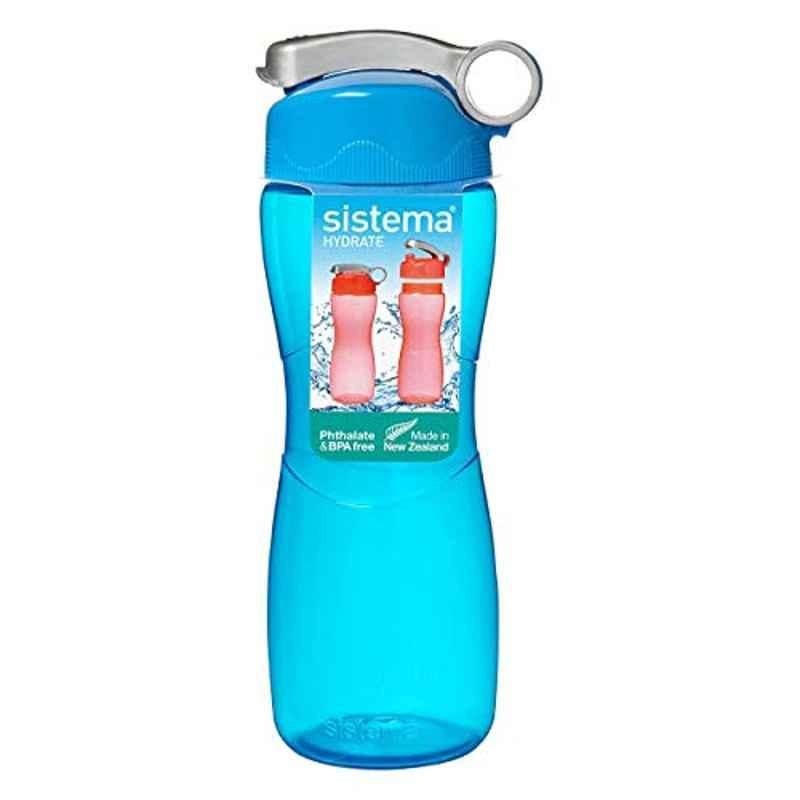 Sistema 645ml Blue Hourglass Water Bottle