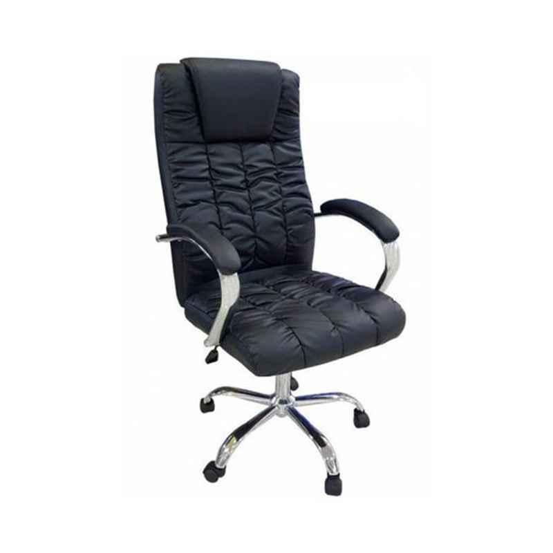 AE 110x75x80cm Stainless Steel Black Executive Class Office Chair, AE 9116