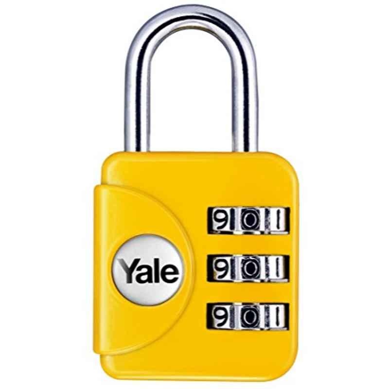 Yale YP1 YP1-28-121-1Y 28mm Zinc & Steel Combination Yellow Padlock