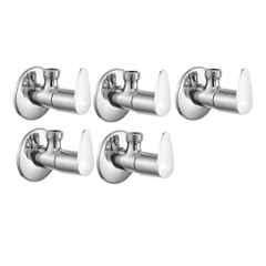 Fastgear Fusion Stainless Steel Silver Chrome Finish Angle Valve, FG3425 (Pack of 5)