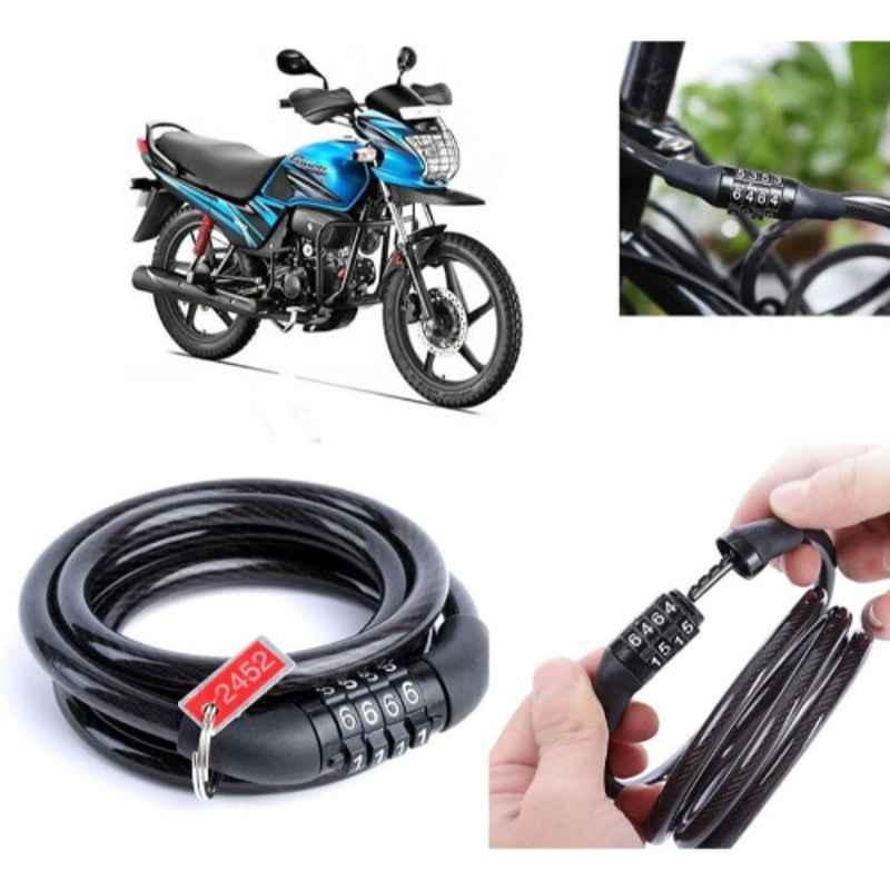 Auto Pearl PVC & Plastic Black Combination Cable Lock for Passion Pro TR, 685