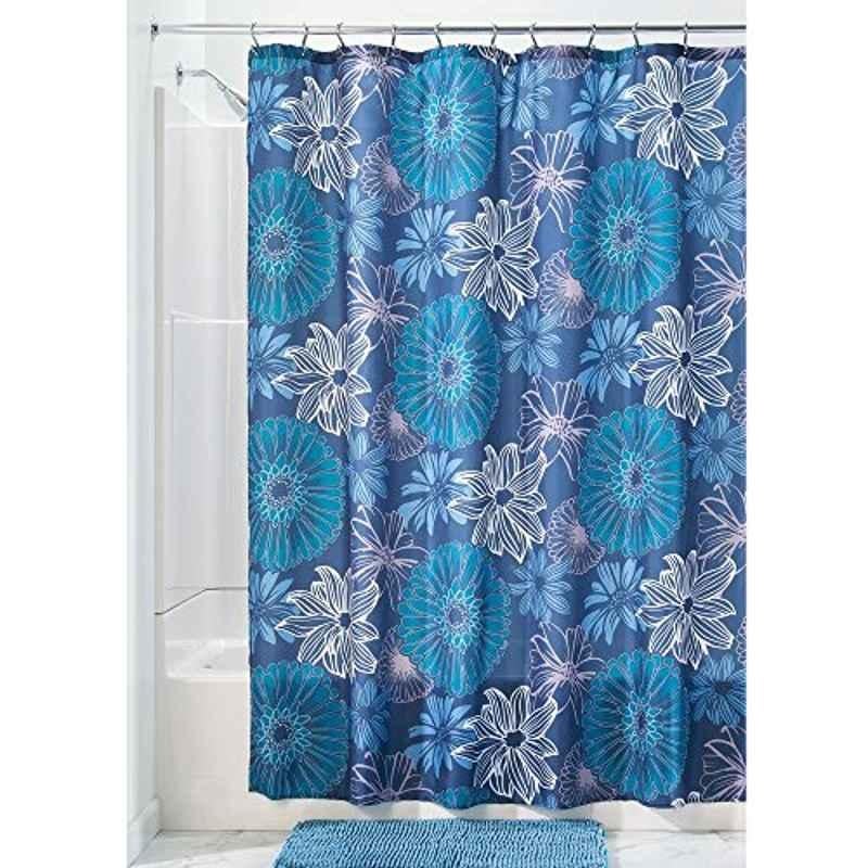 iDesign Polyester Sketched Floral Shower Curtains, 66320