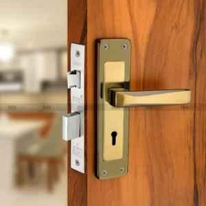 Duke 8 inch 25-40mm Brass Mortise Lock Set with 3 Keys, 310+651BGKY