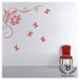 Kayra Decor 24x40 inch PVC Flower with Butterfly Wall Design Stencil, KDS36027