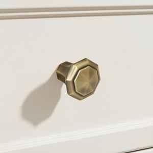 Plantex Knobs for Drawer/Octagon Shape Drawer Knobs/Knobs for Cabinets/Pull-Push Knobs for Kitchen/Bedroom Drawer DTK-302, Antique Brass