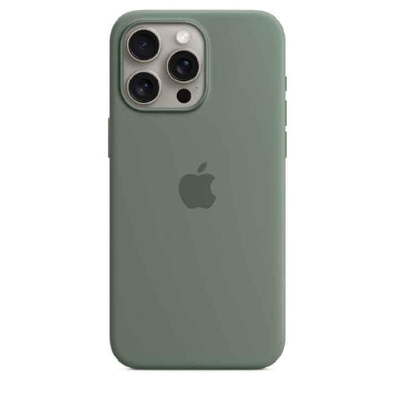Apple iPhone 15 Pro Max Silicone Cypress Back Case with MagSafe, MT1X3ZM/A
