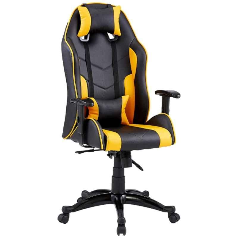 Modern India Seating Leatherette Yellow & Black High Back Gaming Chair, MISG11