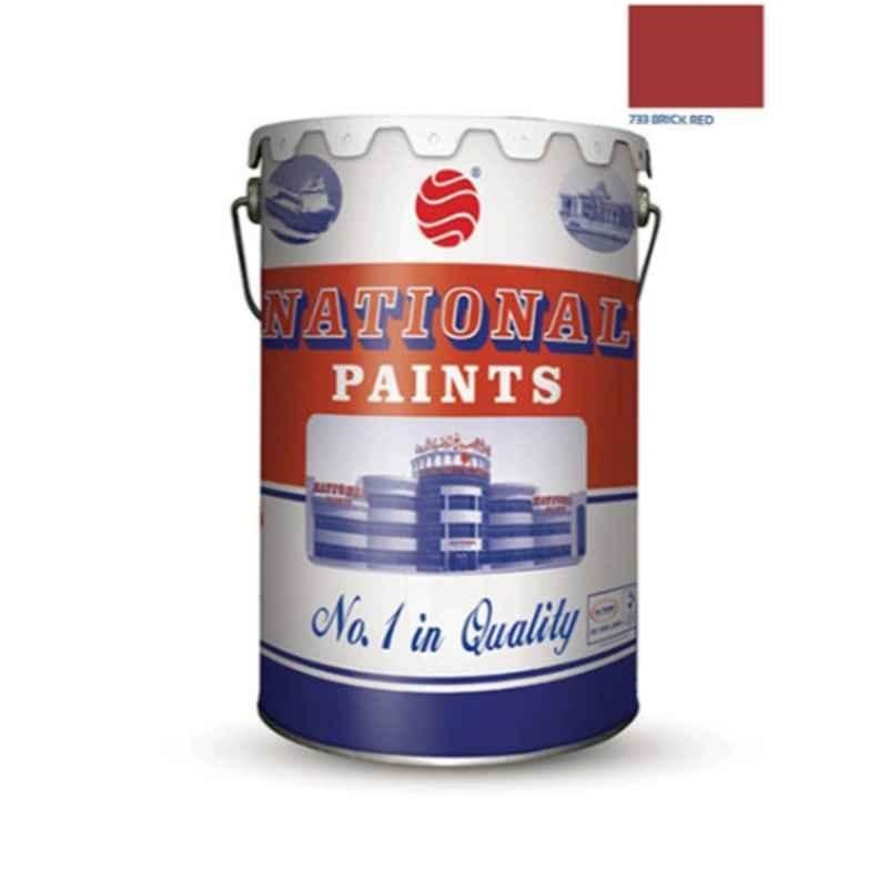 National Paints 3.6L Brick Brick Red Water Based Wall Paint, NP-733-3.6