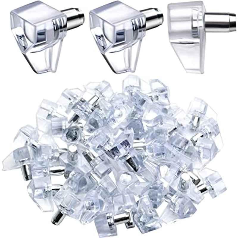 Robustline 16mm Plastic Clear Shelf Support Pegs (Pack of 50)
