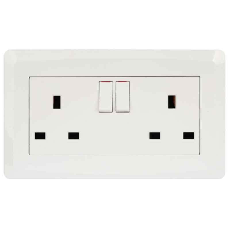 Terminator Wall Plate with 2 UK Socket, & Switch TWS 2S