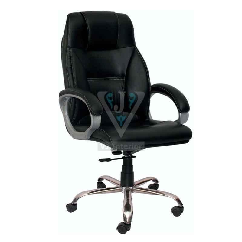 VJ Interior 21 inch 20 kg Black Leather Executive Chair, VJ-306-EXECUTIVE-HB