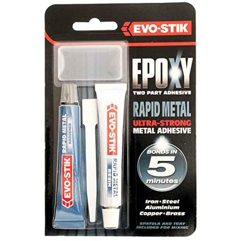 Evo-Stik 2Pcs 15ml Epoxy Rapid Metal Adhesive Tubes, 808553