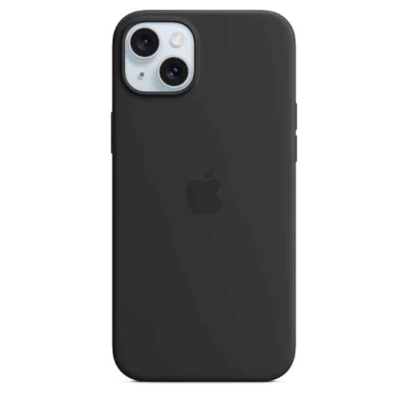 Apple iPhone 15 Plus Silicone Black Back Case with MagSafe, MT103ZM/A